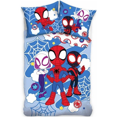 Carbotex Mikroplyš obliečky Spidey a jeho úžasní priatelia zipsové zapínanie 70x90 140x200
