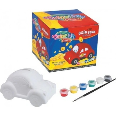 Colorino Kids Pokladnička na vymaľovanie Autíčko