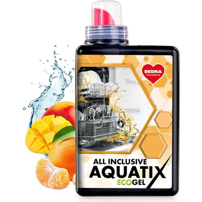 DEDRA AQUATIX gel do myčky nádobí ALL INCLUSIVE 1 l 55 mytí