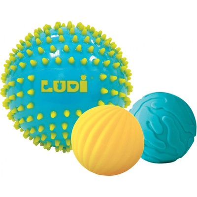 Ludi Senzorické míčky 3 ks modré modrá