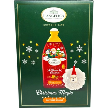 L'ANGELICA подаръчен комплект, Душ гел 500мл, Гъба за баня, Портокал и Какао