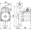 Wilo STAR-Z20/5-3 150mm 4081198