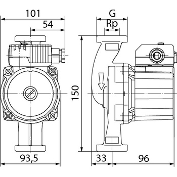 Wilo STAR-Z20/5-3 150mm 4081198