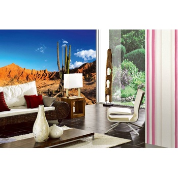 DIMEX ART s. r. o Самозалепваща се флизелинова фототапета кактус в пустинята 375 x 250 см