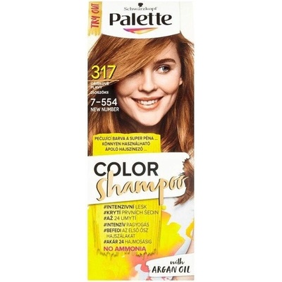 Schwarzkopf Palette Color Shampoo, 7-554 orieškovo plavý farba na vlasy 1 ks, 7-554