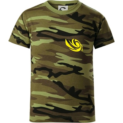 Vortex logo na prso dětské maskáčové Triko Zelený maskáč