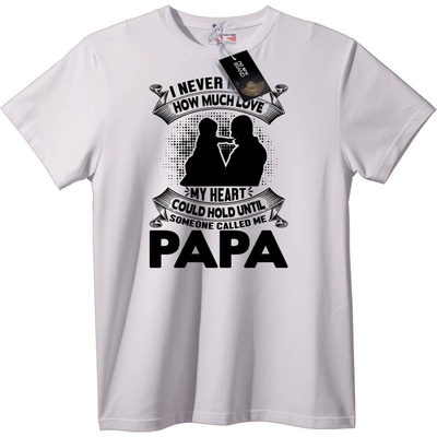 NOONEBRAND Тениска Папа Любов - 2XL, White