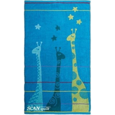 SCANquilt Osuška plážová detská ŽIRAFY 70x125cm