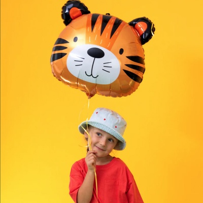 PartyPal 138403 Fóliový balón hlavička Tiger 52x57cm