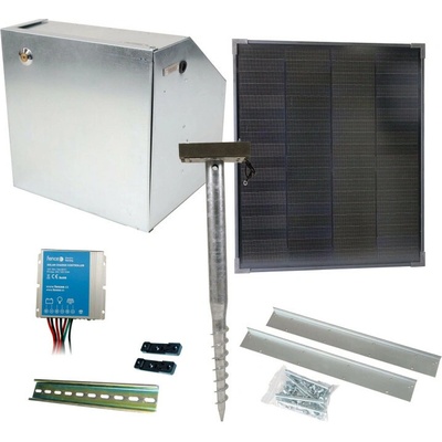 Basic sada solární ohradník - Kompletní bezpečnostní schránka + konzole a panel 40 W
