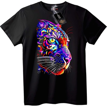 NOONEBRAND Тениска с цветна пантера - S, White