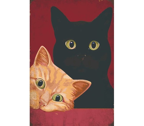 Plechová ceduľa Cats