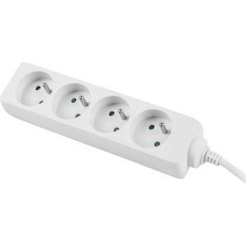 Lanberg Разклонител Lanberg power strip 1.5m, 4 sockets, french quality-grade copper cable, white (PS0-04E-0150-W)
