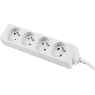 Lanberg Разклонител Lanberg power strip 1.5m, 4 sockets, french quality-grade copper cable, white (PS0-04E-0150-W)