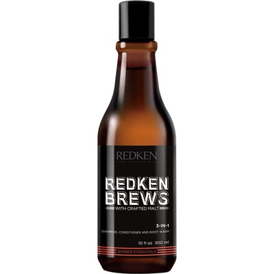 Redken Brews 3-In-1 Shampoo, Conditioner & Body Wash 300 ml