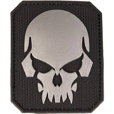 Nášivka Mil-tec 3D Skull PVC M.klett black