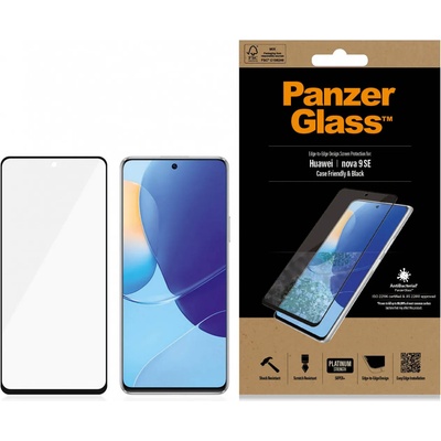 Panzer Стъклен протектор PanzerGlass за Huawei Nova 9 SE CaseFriendly - Черен