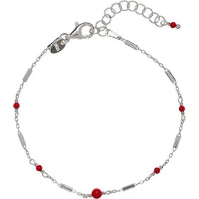 Alisia strieborný náramok s červeným korálom AL3246-Argento-Corallo