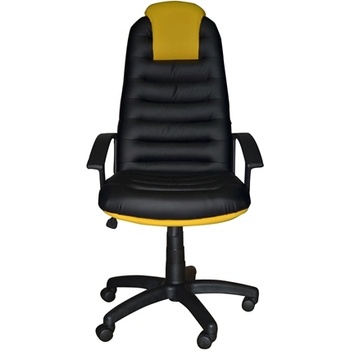 Директорски стол Tunis, екокожа, черно-жълт (O4010140421)