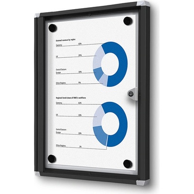 Jansen Display Interiérová vitrína Economy 1 x A4 - plechová zadná stena 271 x 350 mm