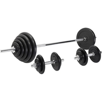 Gorilla Sports činkový set pogumované kotouče 100 kg