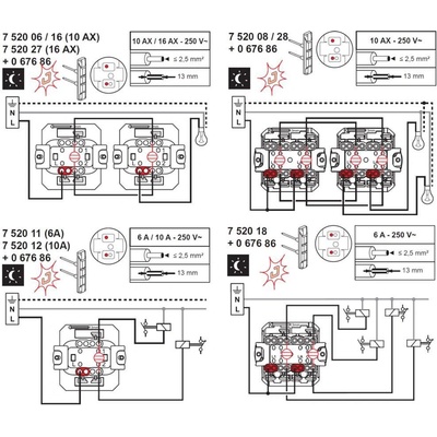 LEGRAND LED лампа за подсветка (бяла) за девиаторен ключ 230V 0.15мА - 067686 (067686)