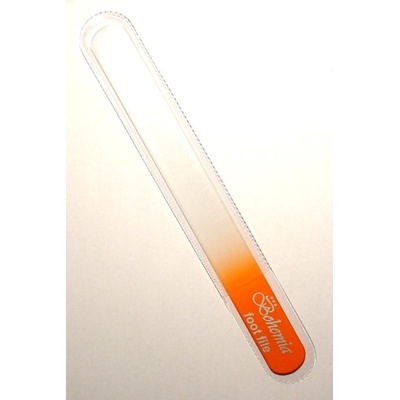 Bohemia Crystal pilník na nechty velký skleněný 200 mm oranžový