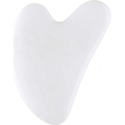 Palsar7 Masážny doštička Guasha, biely jadeit