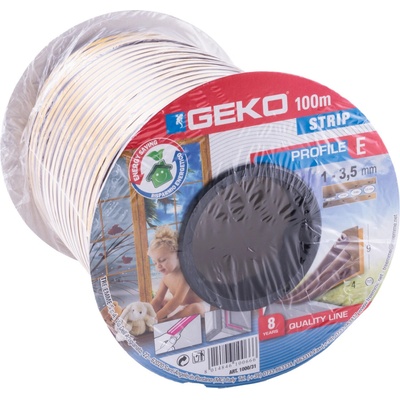 GEKO - Těsnění do oken samolepící EPDM guma E -profil 100m hnědé