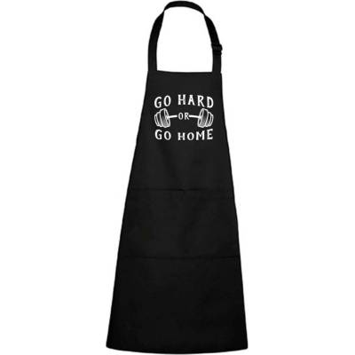 Dobrý Triko Zástěra s potiskem Go hard Černá