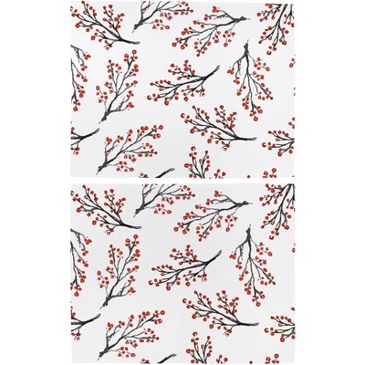 Butter Kings Коледни подложки от плат в комплект от 2 подложки 45x35 cm Rowan Berries - Butter Kings (CHDD1_placemats)