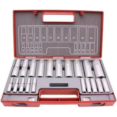 Hlavice nástrčné 1/4"+1/2" BGS6034020, predĺžené (Sada 20 dielov) (BGS6034020)