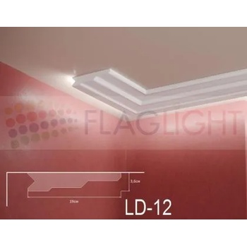 Image 1 of Ld-12 Декоративен профил за скрито led осветление ► 2метра (ld12)