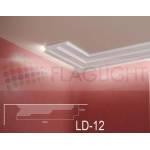  Ld-12 Декоративен профил за скрито led осветление ► 2метра (ld12)