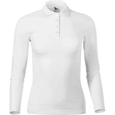 MALFINI Malfini pique polo ls 231 / Дамска поло риза с дълъг ръкав - бяла m (2310014)
