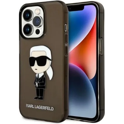 KARL LAGERFELD iPhone 14 Pro 6, 1" black hardcase Ikonik Karl Lagerfeld (KLHCP14LHNIKTCK)