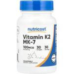 Nutricost Vitamin K2 MK-7, 30 Softgels