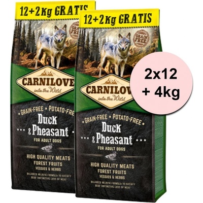 Carnilove Duck & Pheasant for Adult Dogs 2 x 12 kg