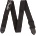 Fender Black Poly Strap 2" Grey Fender logo