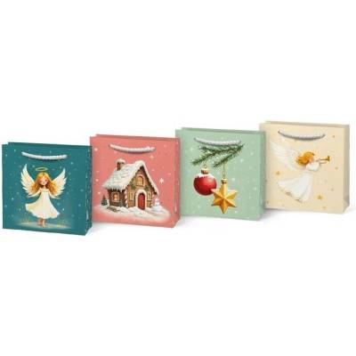 MFP dárková taška 90x90x40mm Vánoční T0 mix V5