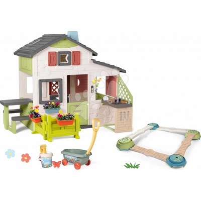 Smoby Set domček Priateľov s kuchynkou a dobrodružná dráha Friends House Life na rozvoj pohybových zmyslov