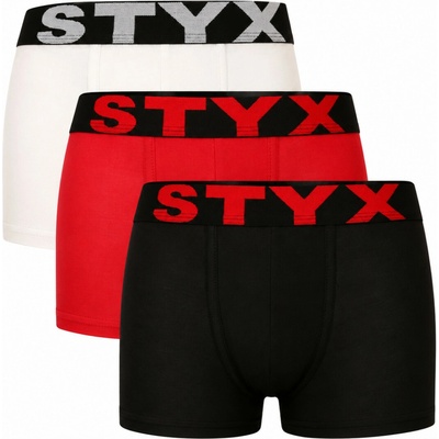 Styx 3pack detské boxerky športová guma viacfarebné