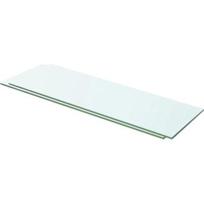 vidaXL Рафтове, 2 бр, панели прозрачно стъкло, 60x15 см (3051563)
