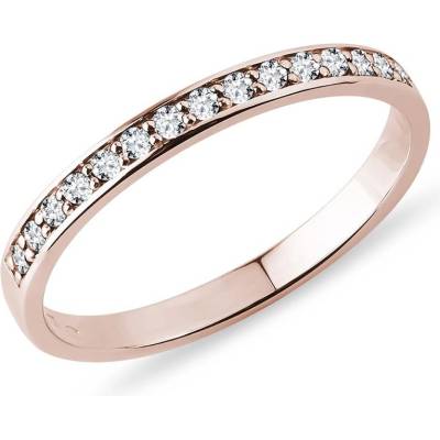 KLENOTA Svadobná obrúčka z ružového zlata eternity s diamantmi k0443014