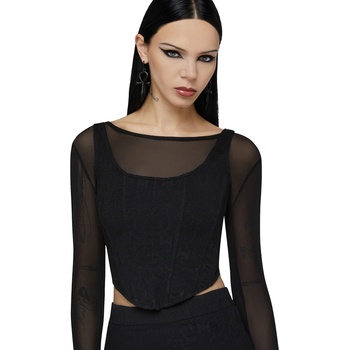 KILLSTAR дамски корсет (топ) KILLSTAR X MOTIONLESS IN WHITE - Lisbeth - Black - KSRA014408