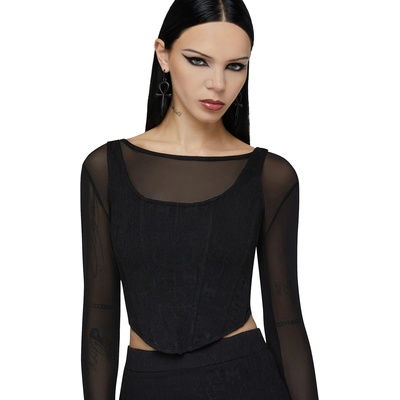 KILLSTAR дамски корсет (топ) KILLSTAR X MOTIONLESS IN WHITE - Lisbeth - Black - KSRA014408