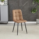 Autronic CT-281 BR3 hnědá látka nohy černý kov