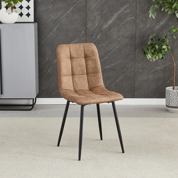 Autronic CT-281 BR3 hnědá látka nohy černý kov