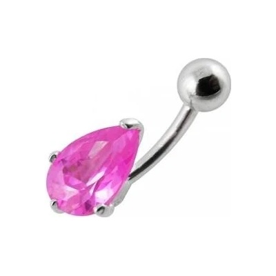 Šperky4U stříbrný piercing do pupíku kapka BP01010-P