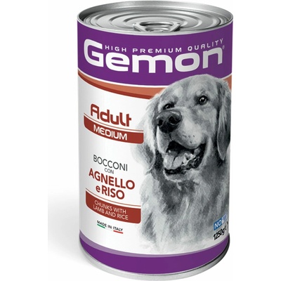 Gemon Adult HP Medium kúsky jahňacie s ryžou 1250 g